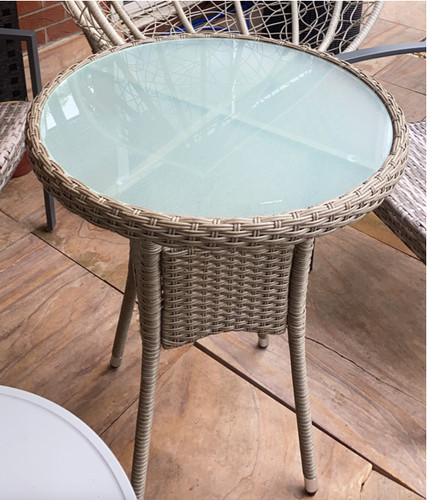 Rattan bistro table outdoor - table,