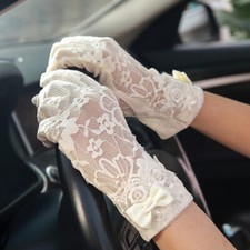 Donna Protezione Solare Pizzo Guanti Guida Corsa Touch Screen Sottile Estivo