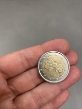 Moneta da 2 euro rara Finlandia anno 2001, Fiori di lampone molto rara