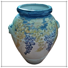 Portaombrelli in ceramica porta ombrelli orcio classico con uva blu anfora vaso
