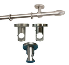 Supporto a soffitto 3,5 cm in Nichel per bastone Ø 20 mm tenda Linea Easy Staffa