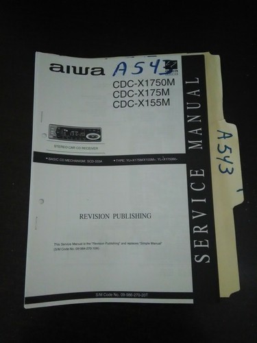 Aiwa cdc x1759m - aiwa, cdc-x1759m/x175m/x155m