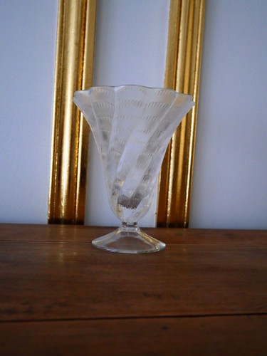Vase cristal sablé - , dépolie