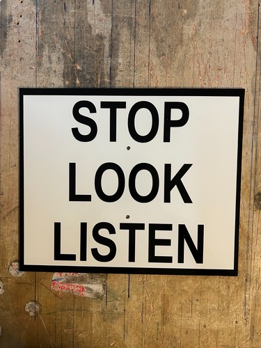 Insegna ascolto stop - insegna,