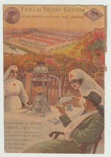 FIGLI DI SILVIO SANTINI ORSO CAFFETTIERA A VAPORE PUBBLICITA' ADVERTISING 1917 