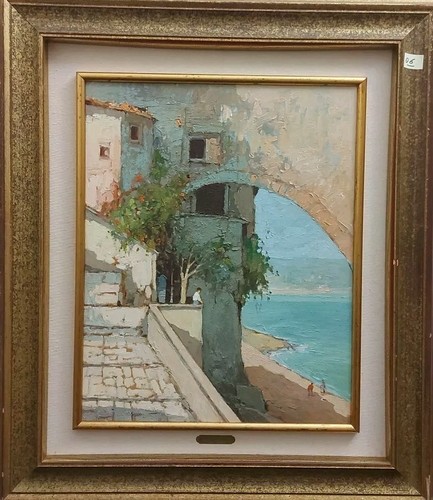 Olio tavola marina - olio, su