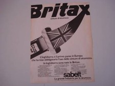 advertising Pubblicità 1977 CINTURE BRITAX SABELT