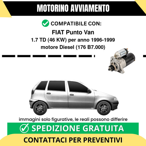 Motorino avviamento fiat punto - motorino,