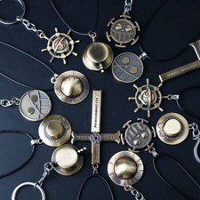 Anime One Piece key chain Cosplay Luffy Joba hat Necklace Keyring Jewelry Props