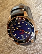 Orologio subacqueo automatico uomo Anonimo Nautilo bronzo quadrante blu AM 1002.08 - come nuovo