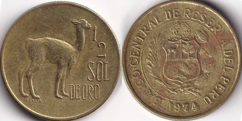 Sol oro 1974 pérou - sol,