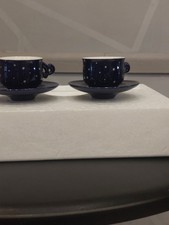 2 Tazzine Da Caffé + Piattino Baci Perugina A Forma Di Bacio Perugina Con Stelle