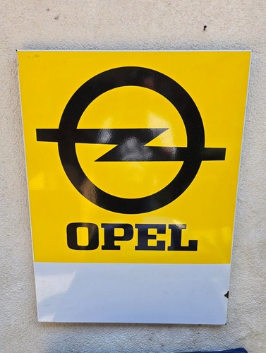 Insegna tabella smaltata opel - insegna,