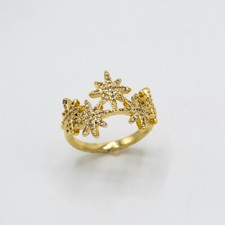 Anello "Venere Gioielli" in rame color oro e zirconi Vx.34