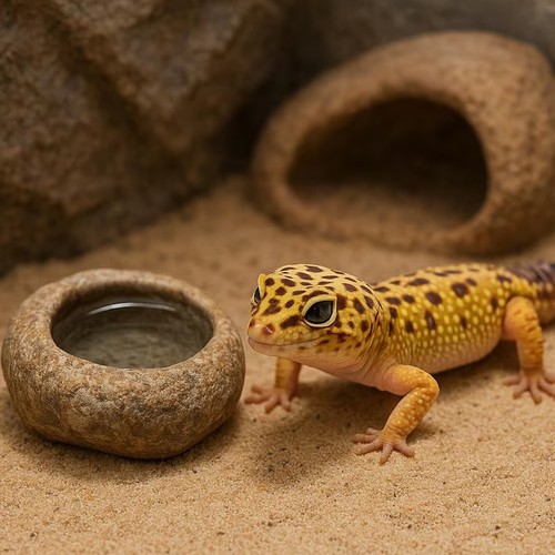 Ciotola mangime pietra - , geco