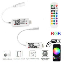 Mini WiFi Remote RGB RGBW Striscia Led Controller Dimmar per Android Echo Alexa IOS