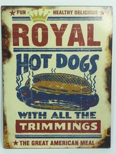Cartello In Metallo "Royal Hot