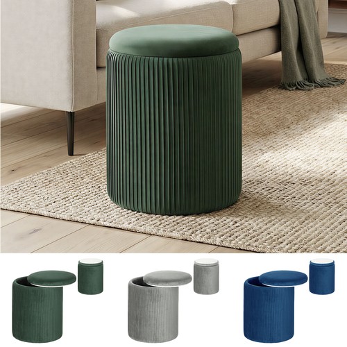 Pouf portaoggetti rotondo con - pouf,
