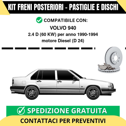 Kit freni posteriori volvo - kit,