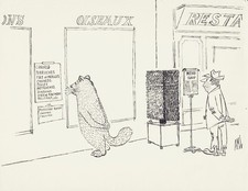 Orso orso ristorante disegno disegno disegno caricatura disegno cartone animato AMI 1960