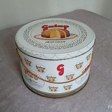 Galup Pinerolo Scatola In Latta Porta Panettone Gran Galup 1990