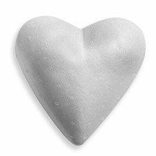 forma di polistirolo a forma di cuore PIATTO cm 7 (conf da 20 cuori)