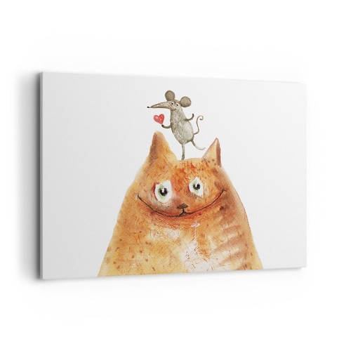 Quadro tela 100x70cm gatto - quadro,