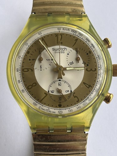 Swatch chrono scg101 golden - chrono, "golden