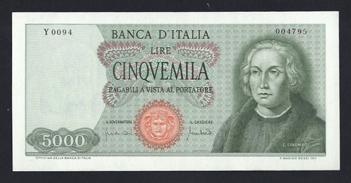 Repubblica italiana 5000 - italiana, lire