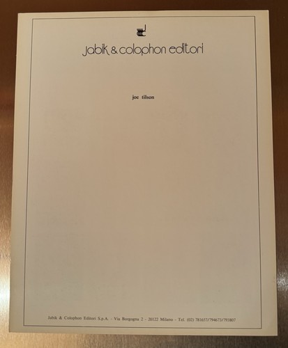 Joe tilson jabik colophon - -,