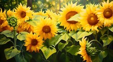 Modern Artwork Sunflowers
