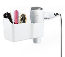 Porta Phon Parete Supporto Asciugacapelli Accessori Bagno Scomparti Portaoggetti