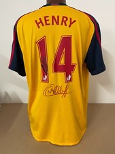 MAGLIA ARSENAL HENRY SHIRT JERSEY NO MATCH WORN ISSUED SIGNED 2008/2009 COA