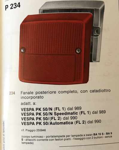 P234 bosatta faro fanale post - p234,