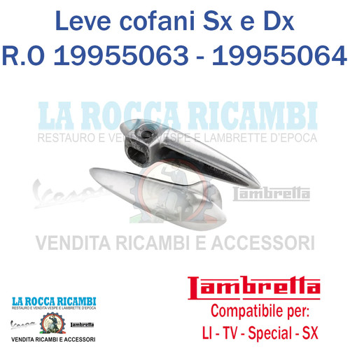 Leve chiusura cofani lambretta - cofani,
