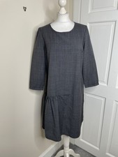 Abito tunica Grizas grigio lana tweed quadri taglia M autunno inverno casual ottime condizioni