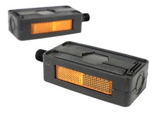 Coppia pedalini neri poggiapiedi pedali per Piaggio Ciao Bravo SI Grillo Boss