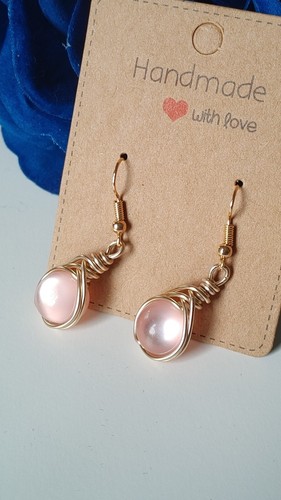 Orecchini intrecciati rosa - intrecciati,,