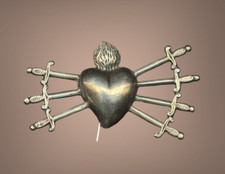 Cuore sette dolori per Addolorata  Dolosa madonna  statue 6x3,5 cm