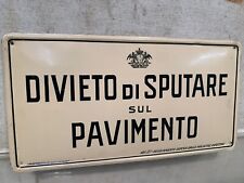 Insegna targa litografata DIVIETO DI SPUTARE SUL PAVIMENTO