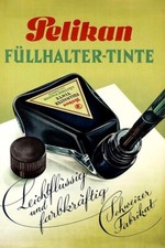 Vintage pelikan pens print - vintage,