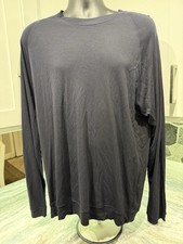 T-shirt Giorgio Armani taglia 56 US 40 nera seta misto viscosa girocollo L/S