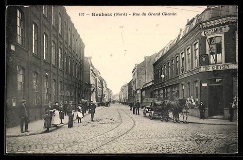 Cpa roubaix nord rue du - cpa,