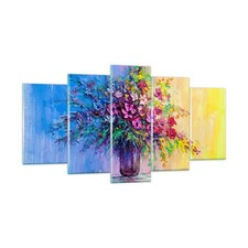 Quadro su Vetro 160x85cm fiori