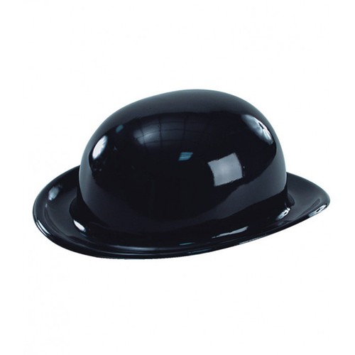 Bombetta nera plastica - nera,