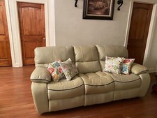 3 Piece Natuzzi Beige Leather