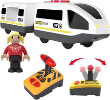 Treno Motorizzato per Binari in Legno, Locomotiva Ad Azione a Batteria, Treno Te