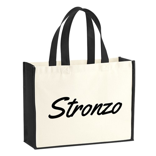 Borsa juta stronzo scritta - in,