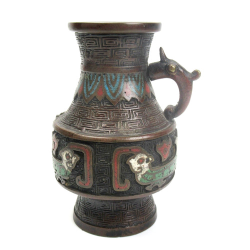 Vaso giapponese champleve - giapponese,