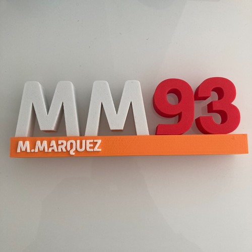 Logo moto marc marquez 3d - marc,